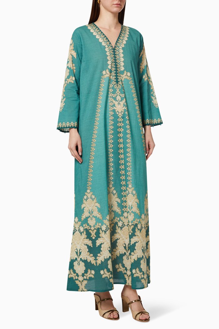 

Arzu Jalabiya in Silk, Green