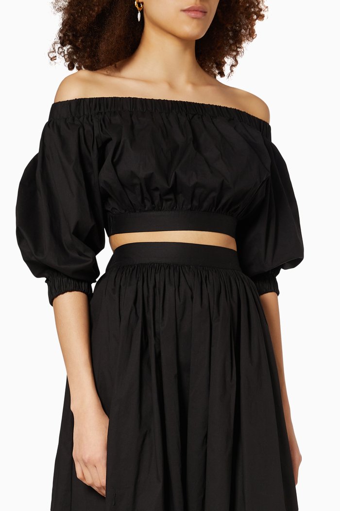 

Field Trip Top in Cotton Poplin, Black