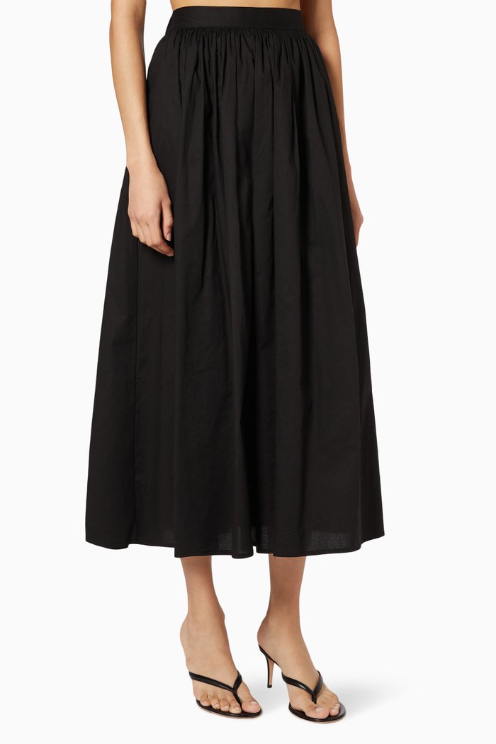 

Field Trip Skirt in Cotton Poplin, Black