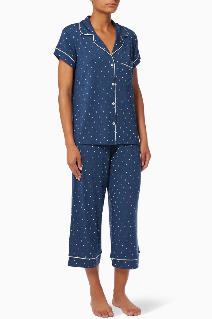 

Gisele Cropped Pyjama Set in TENCEL™ Modal, Blue