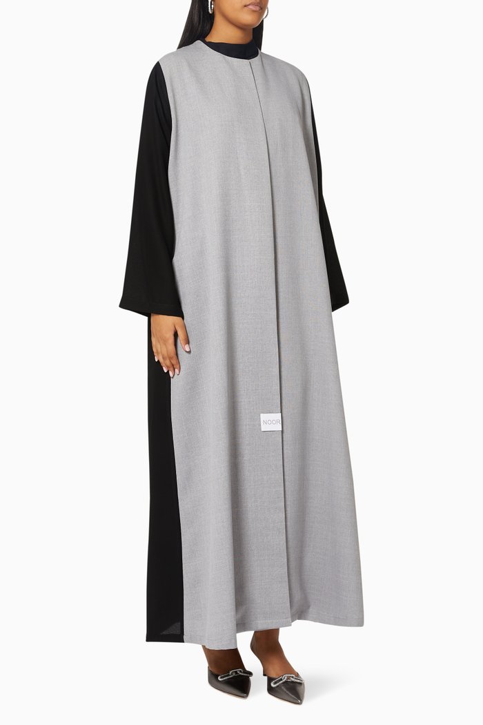 

Two-tone Abaya in Crepe, Multicolour