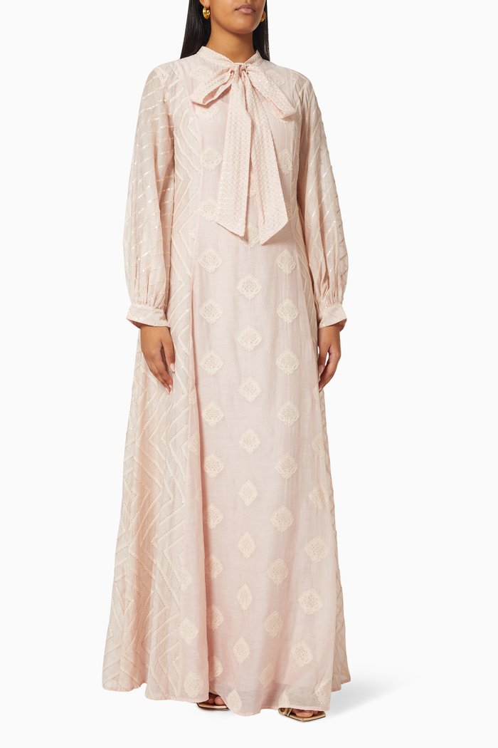 

Aida B Dress in Cotton Silk, Pink