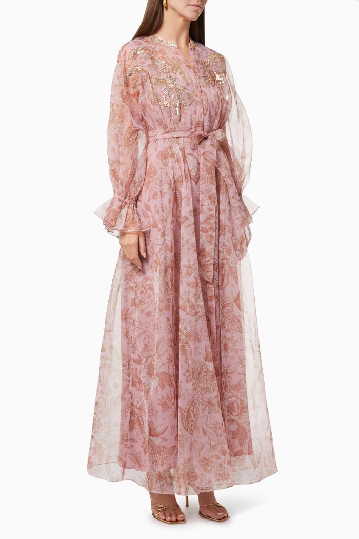 

Claudine Floral Shirt Dress, Pink