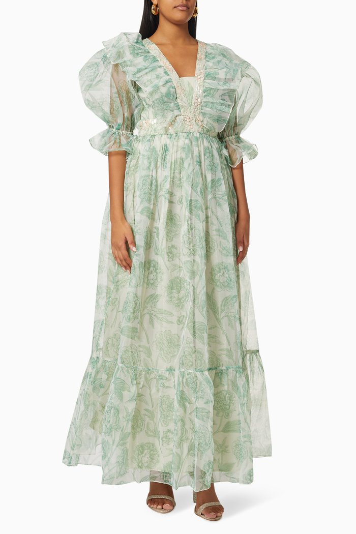 

Lily Rose A Dress in Organza, Green