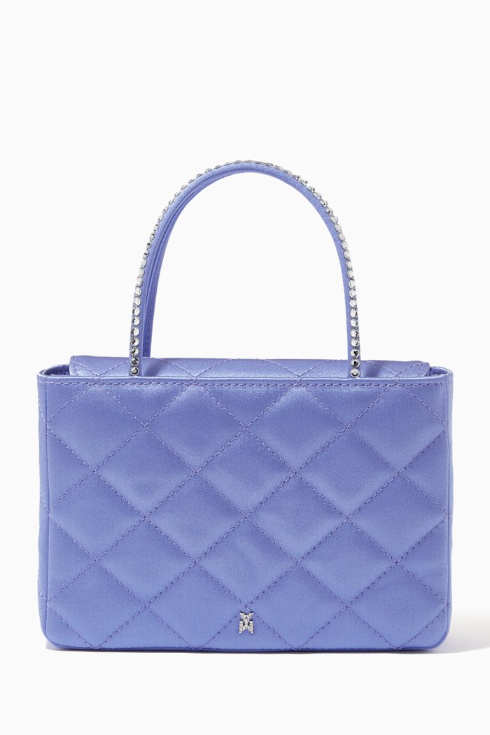 

Amini Betty Tote Bag in Quilted Satin, Purple