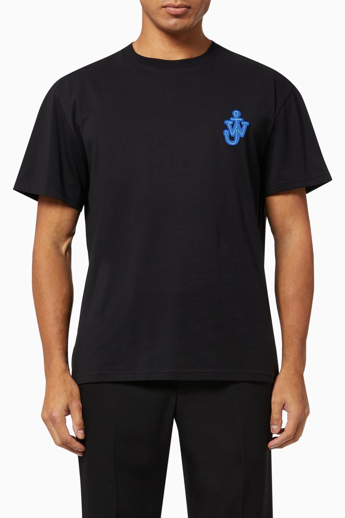 

Anchor Patch T-shirt in Cotton, Black