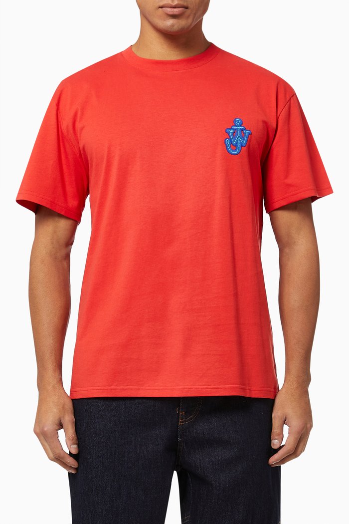 

Anchor Patch T-shirt in Cotton, Orange