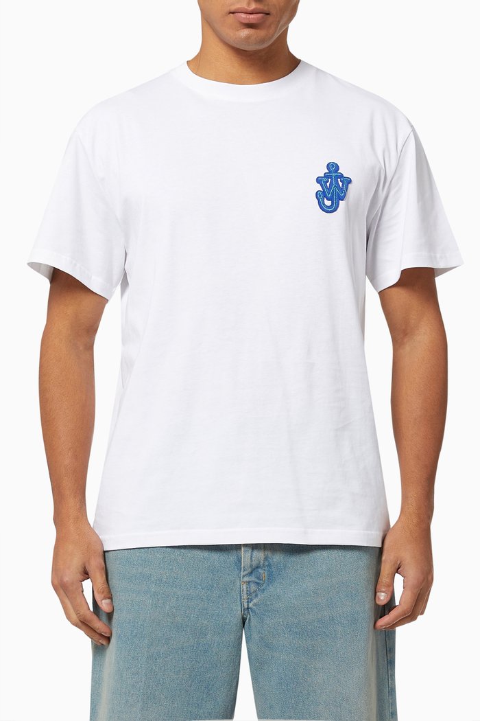 

Anchor Patch T-shirt in Cotton, White