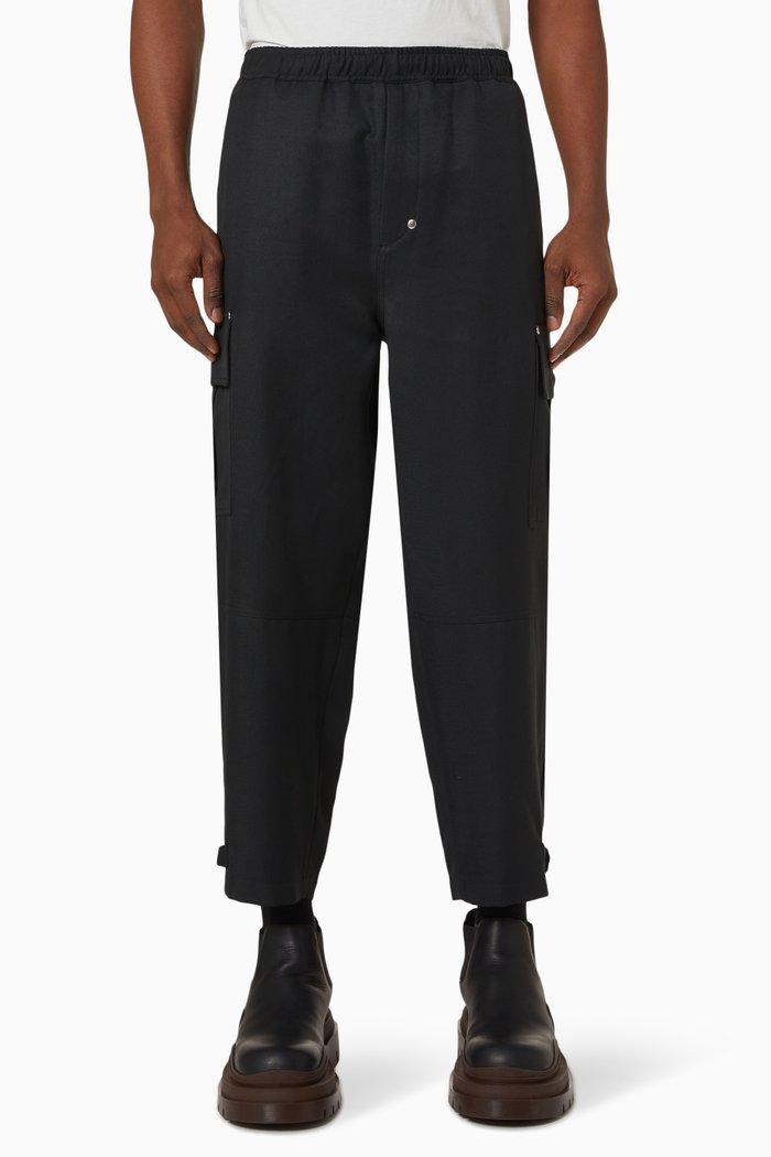 Cargo Pants in Nylon, Black