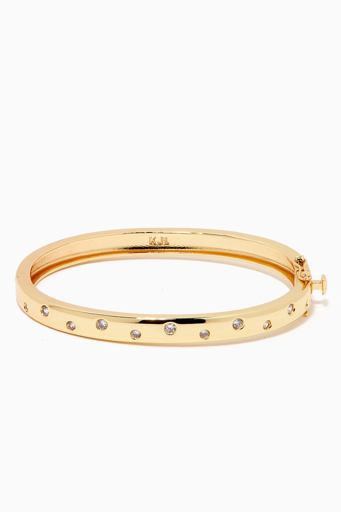 

Scatter CZ Bangle, Gold