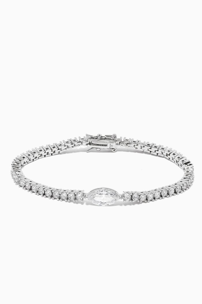 

Marquis Tennis Bracelet, Silver