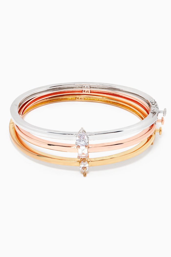 

Pear & Marquis CZ Bangle Set, Multicolour