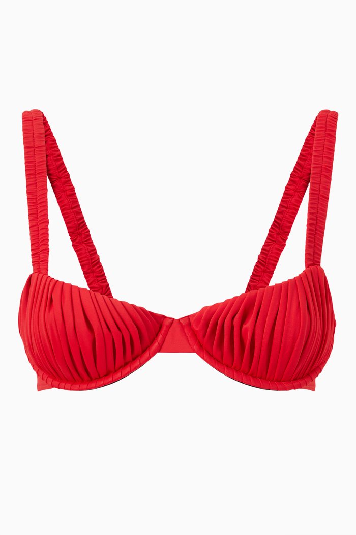 

Flavia Bikini Top in ECONYL®, Red