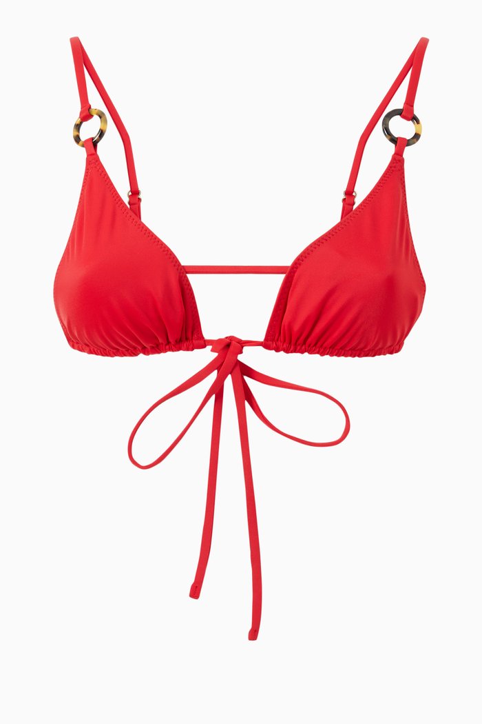 

Isadore Bikini Top in ECONYL®, Red