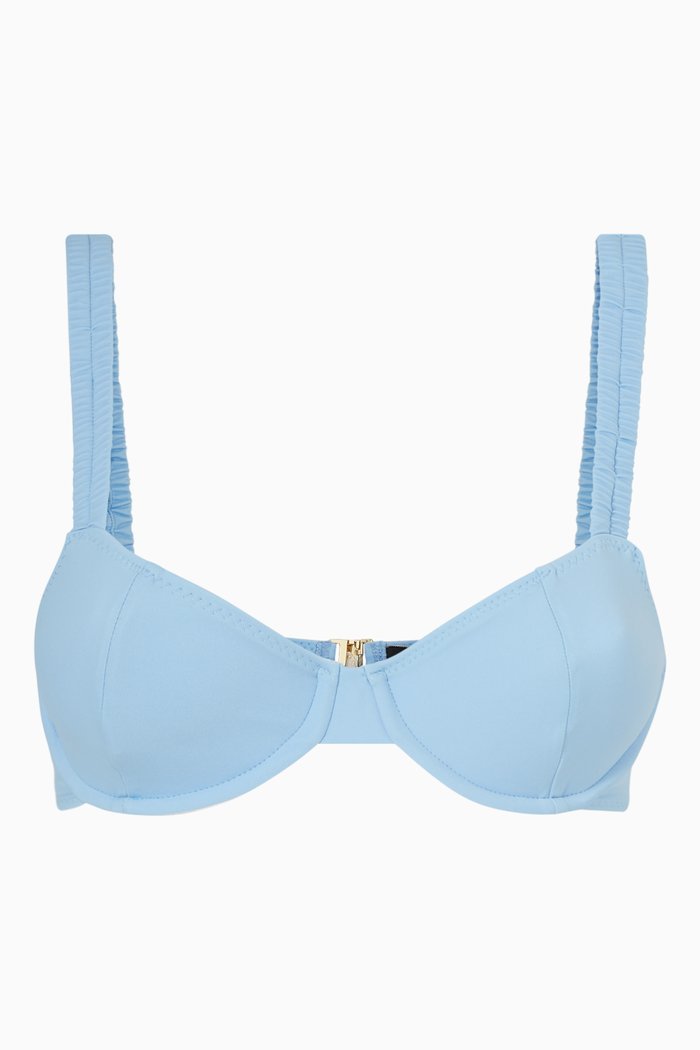 

Farrow Bikini Top in ECONYL®, Blue