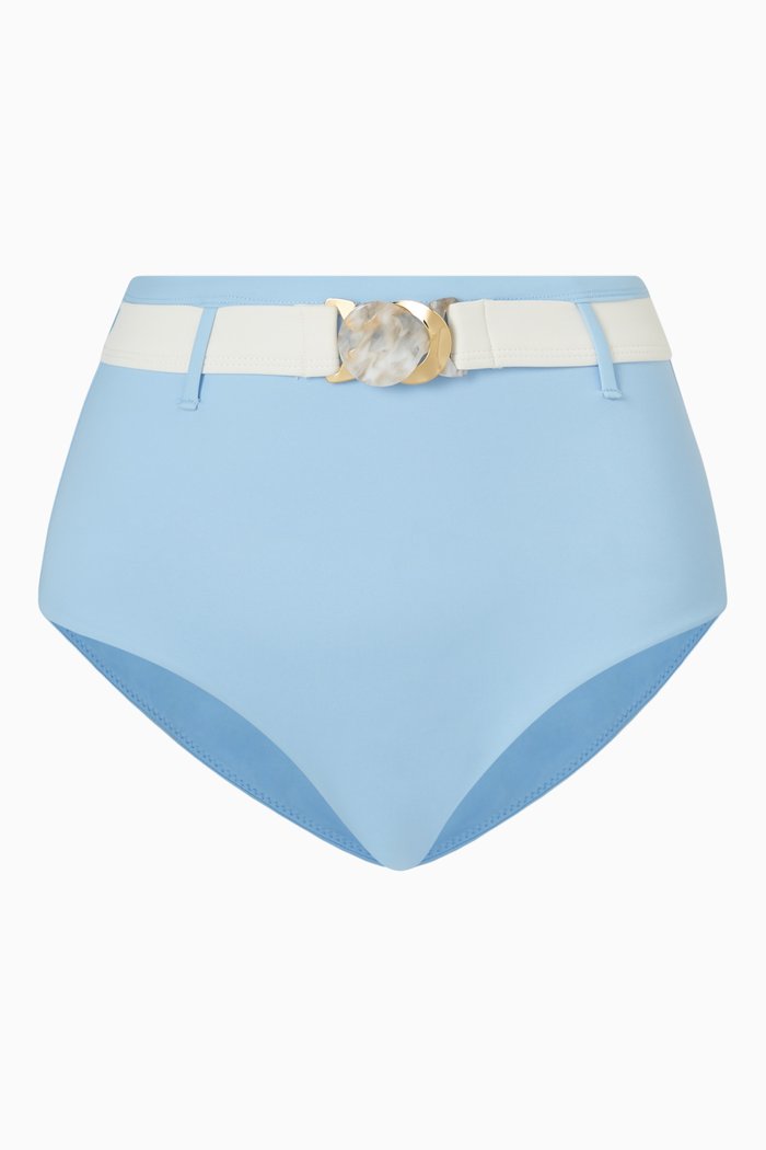 

Mesa High Waist Bikini Bottoms in ECONYL®, Blue