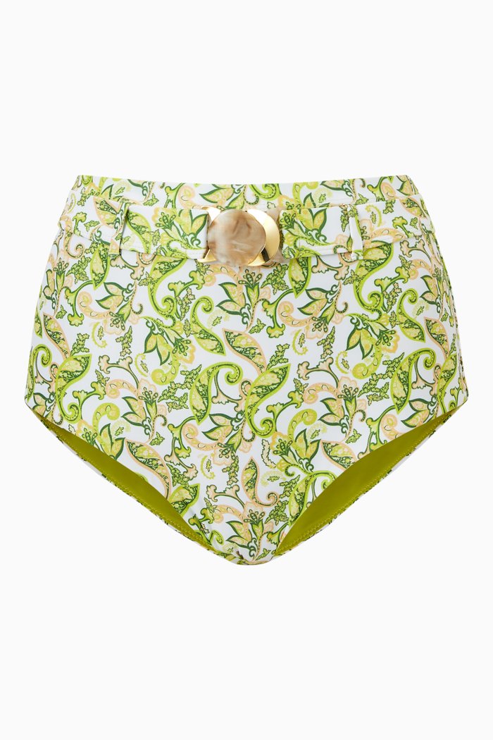 

Mesa High Waist Bikini Bottoms in ECONYL®, Green