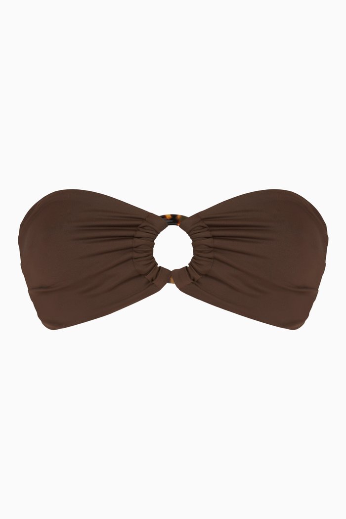 

Bruna Bikini Top in ECONYL®, Brown