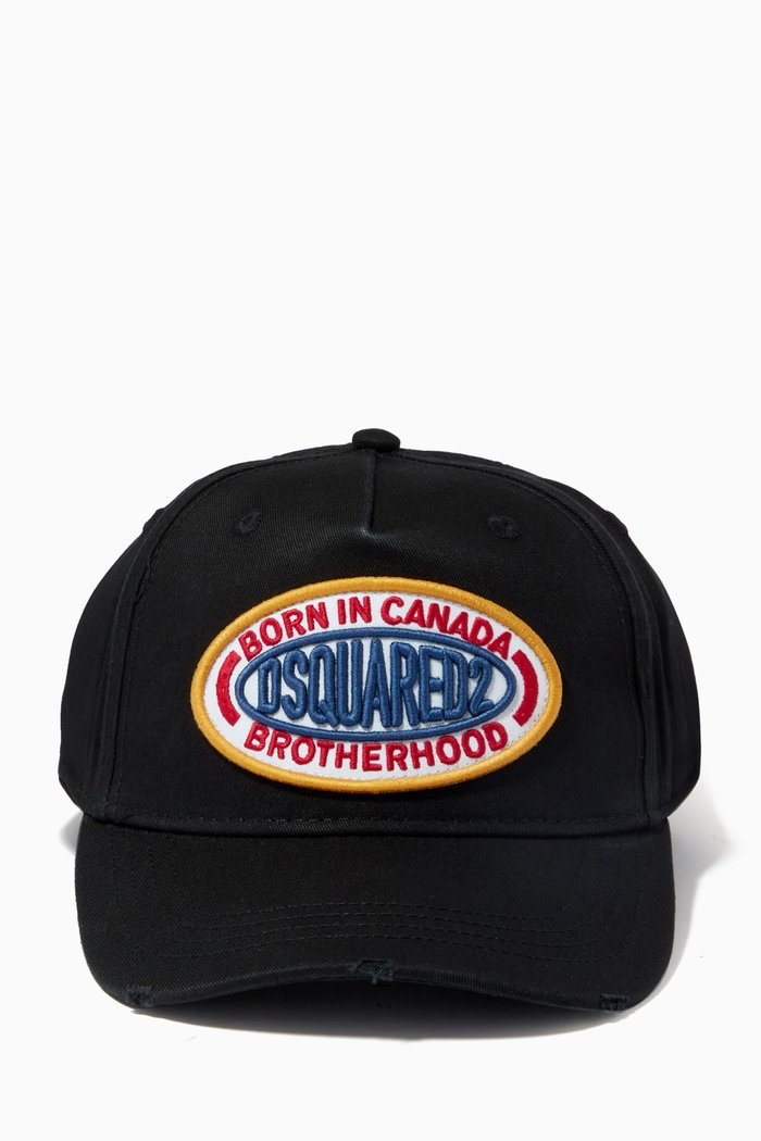 Born in Canada Cap in Cotton Gabardine, Black