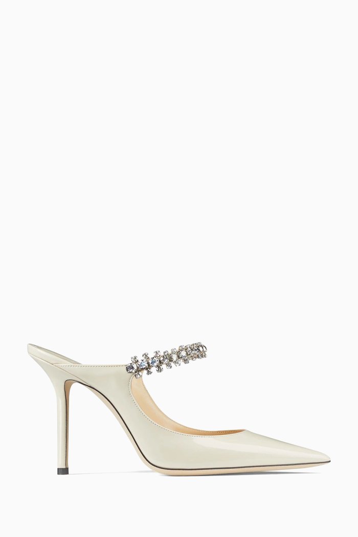 

Bing 100 Mules in Patent Leather, White