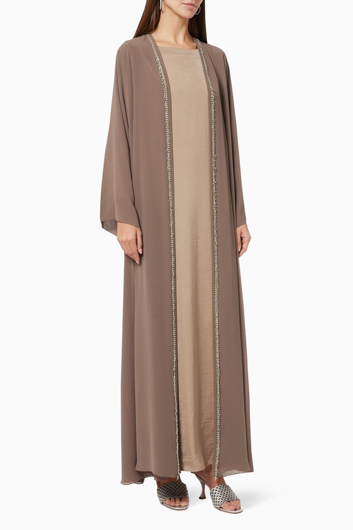

Abaya Set in Chiffon, Brown