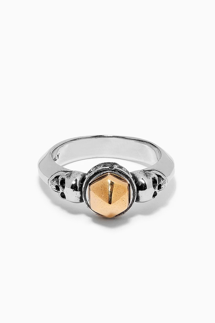 

Stud Ring in Brass, Black