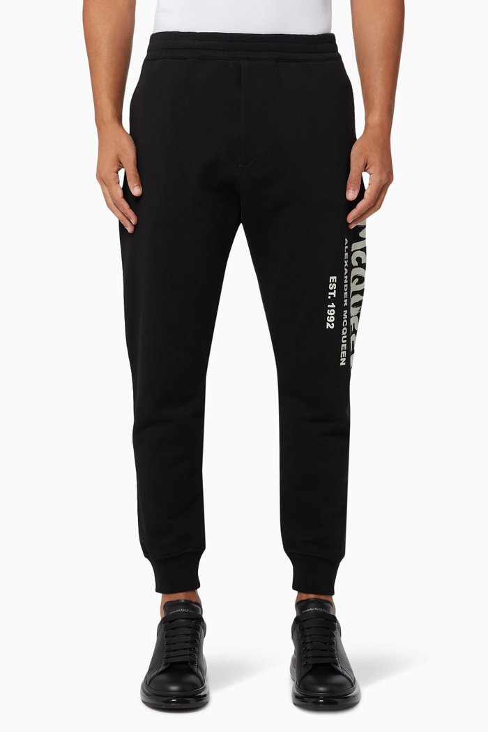 

Graffiti Logo Joggers in Fleece, White