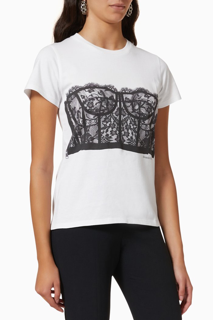 

Bustier Print T-shirt in Cotton Jersey, Multicolour