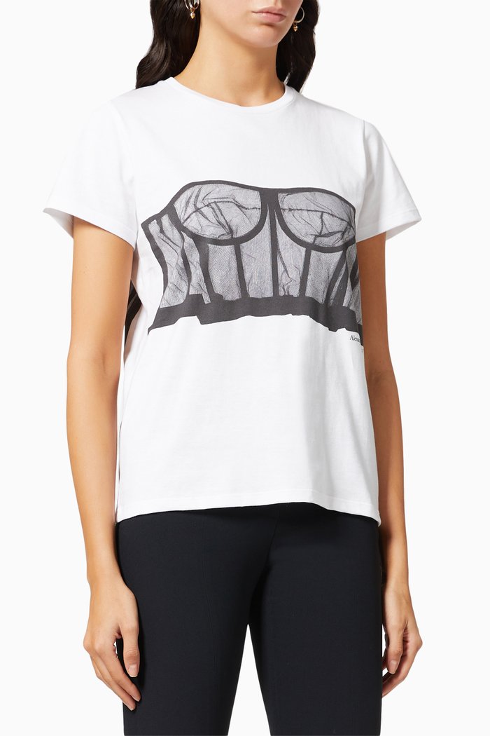 

Bustier Print T-shirt in Cotton Jersey, Multicolour