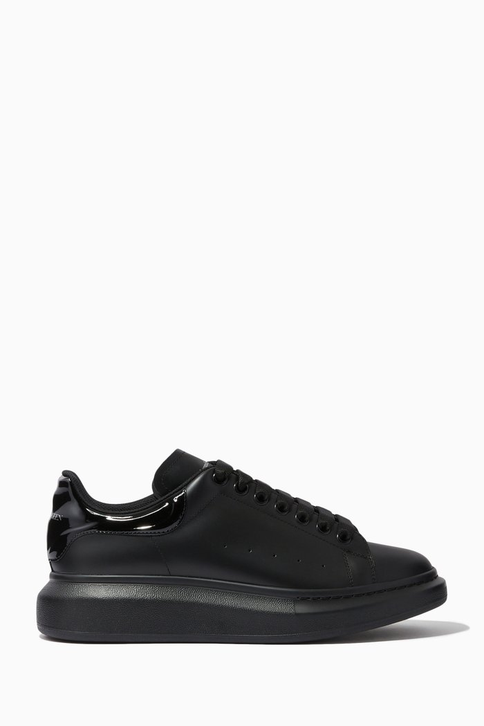 

Oversized Sneakers in Leather, Black