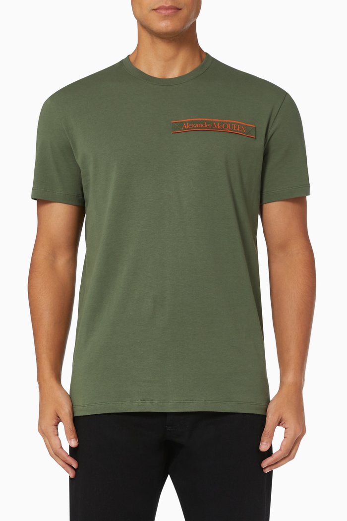 

Selvedge Logo Tape T-shirt in Cotton Jersey, Multicolour