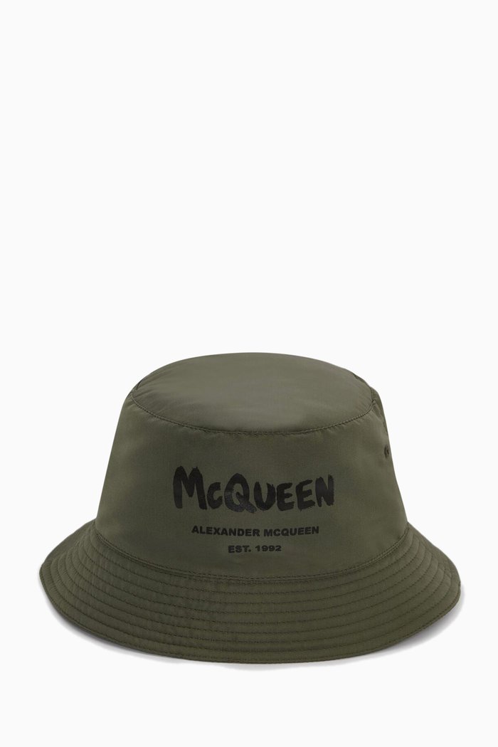 McQueen Graffiti Bucket Hat in Polyfaille, Undefined