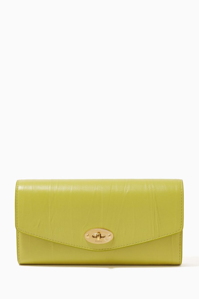 

Darley Wallet in Crinkled Leather, Green