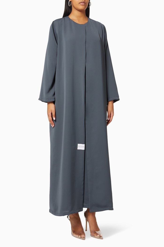 

Abaya & Dress Set in Crepe, Grey