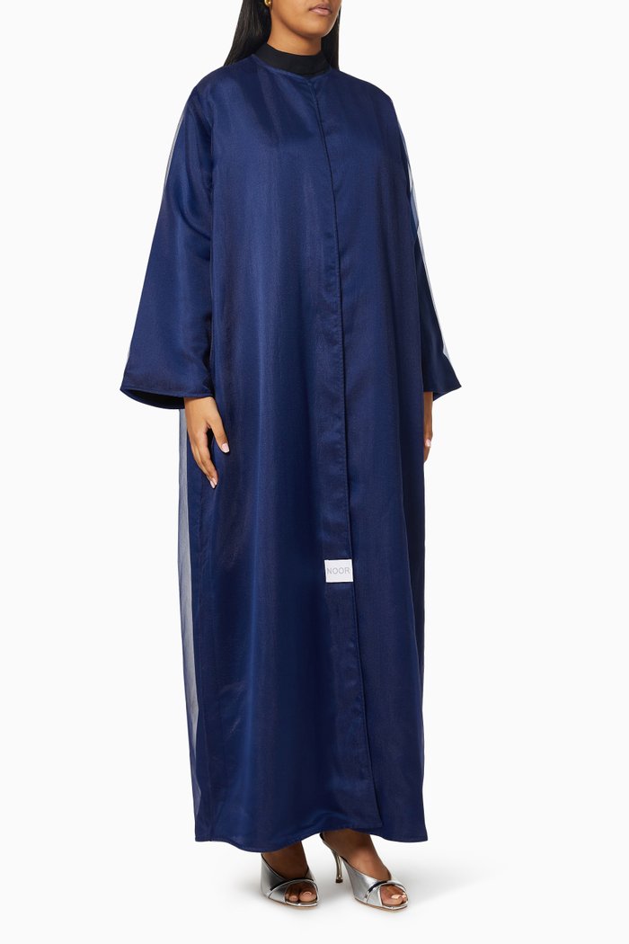

Long Sleeve Abaya in Bubble Organza, Blue
