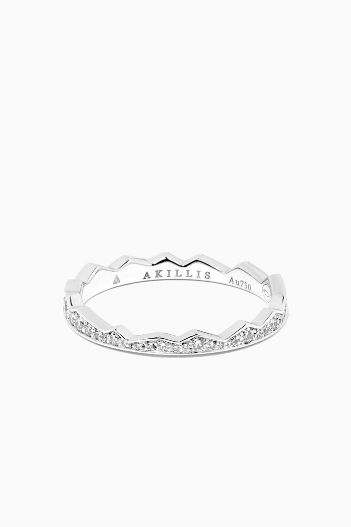 Capture Light Diamond Ring in 18kt White Gold, Silver