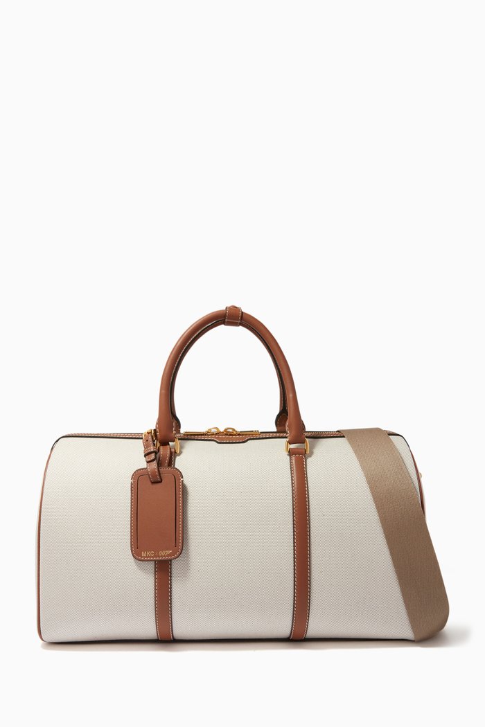 MKC x 007 Bond Weekender Bag in Cotton Canvas & Leather, Brown