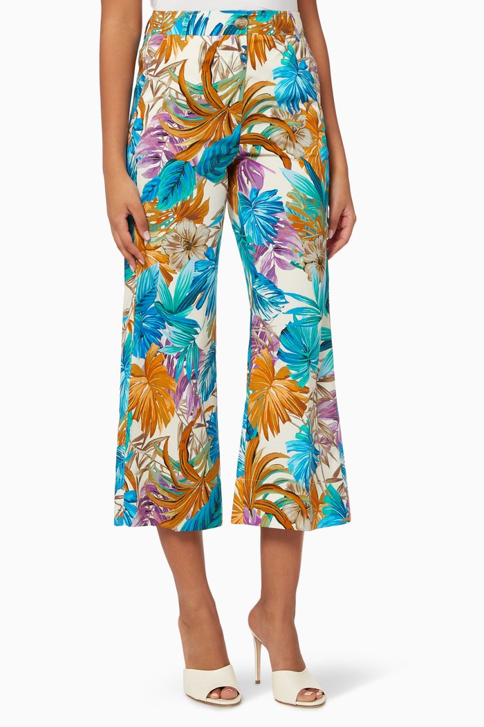 

Drava Floral Trousers, Neutral
