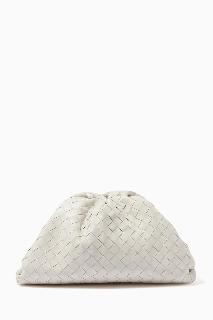 

The Pouch in Intrecciato Nappa, White