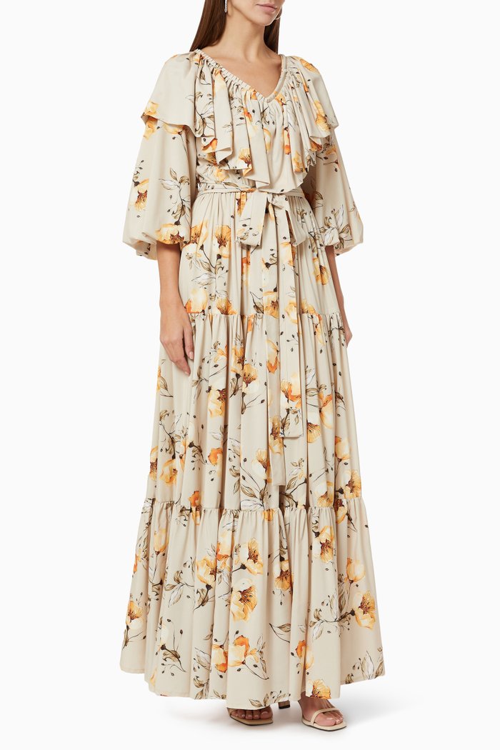

Floral Tiered Dress, Multicolour