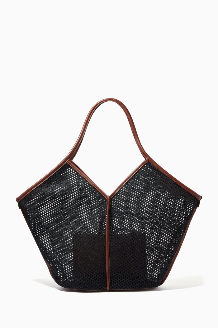 

Calella Medium Tote Bag in Net, Black