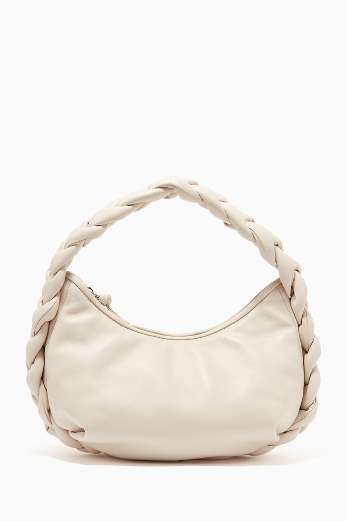 

Espiga Braided Top Handle bag in Leather, Neutral