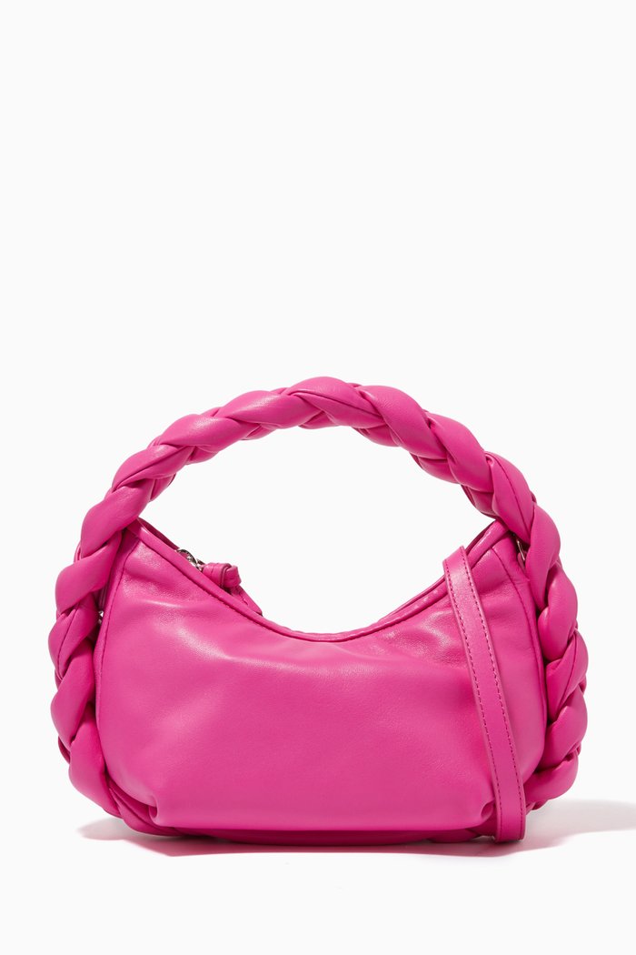 

Espiga Mini Top Handle Bag in Leather, Pink