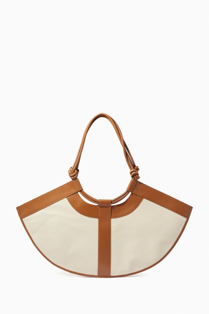 

Ventall Tote Bag in Canvas and Leather, Neutral