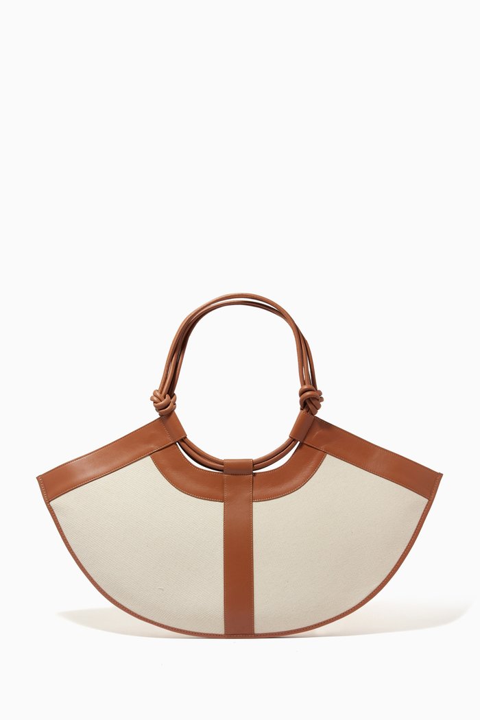 

Ventall Tote Bag in Canvas and Leather, Neutral