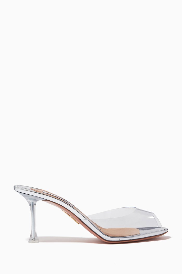 

Carrie Mules 75 in Plexi, Silver