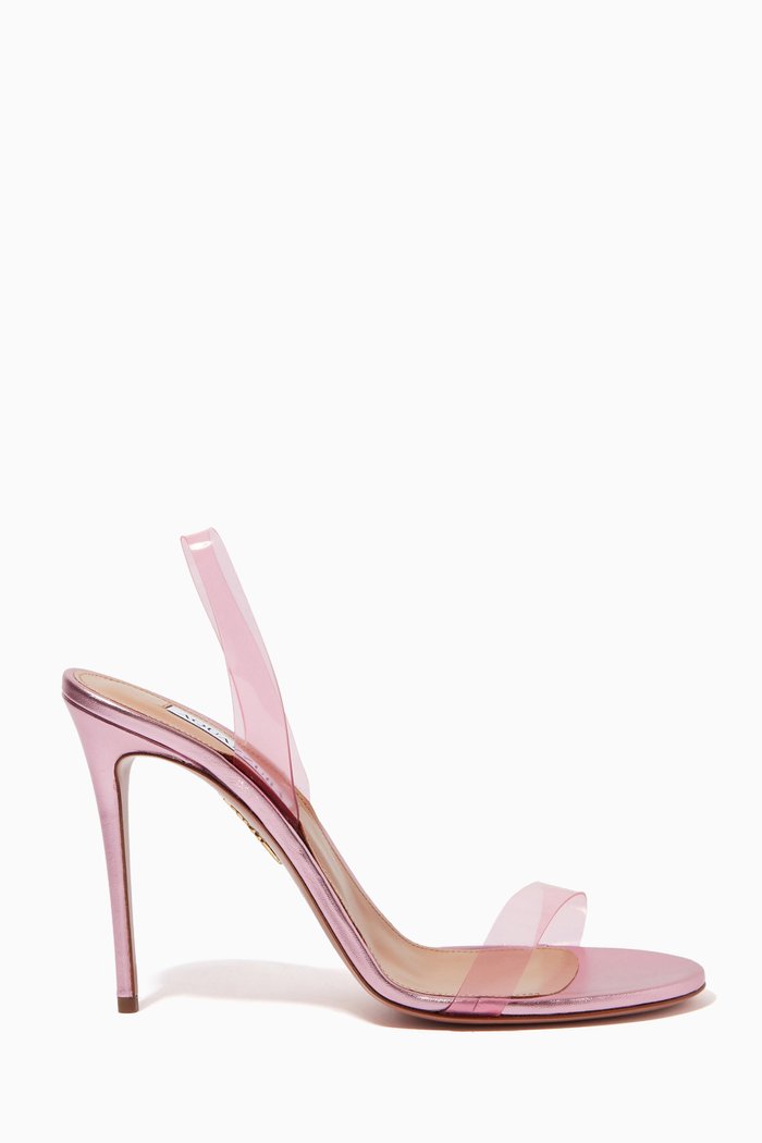 

So Nude Sandals 105 in Metallic Leather & PVC, Pink