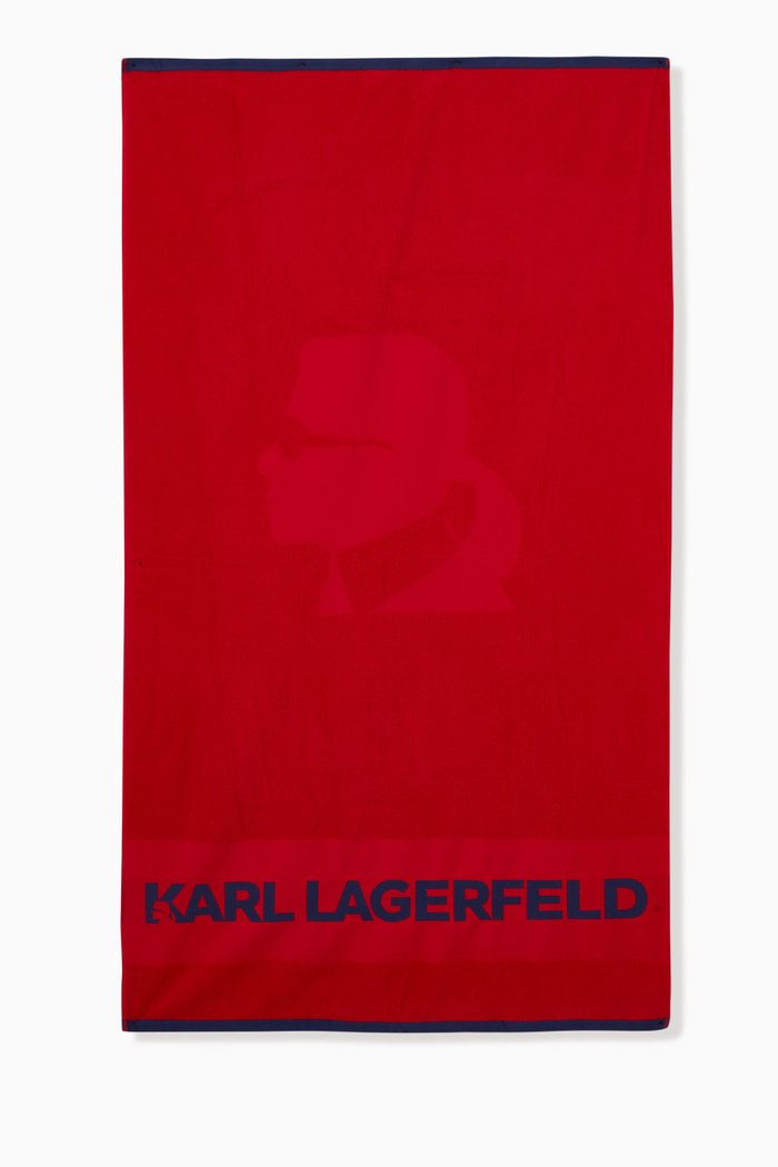 

Karl Lagerfeld Beach Towel in French Terry, Red