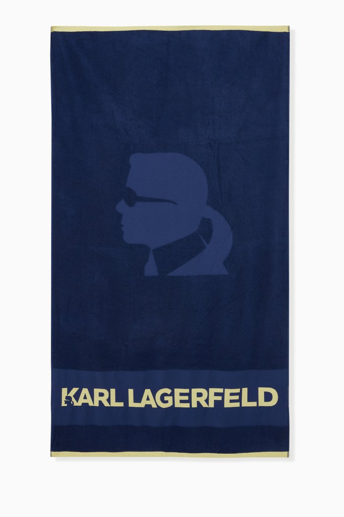 

Karl Lagerfeld Beach Towel in French Terry, Blue