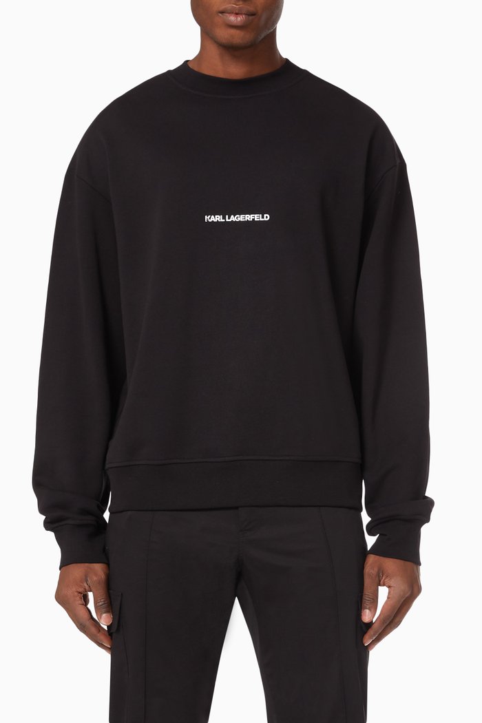 

Karl Lagerfeld Logo Unisex Sweatshirt, Black
